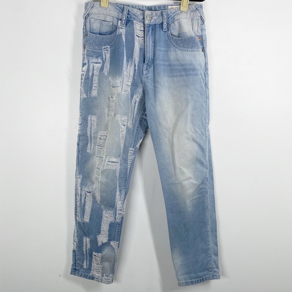 Evisu Jeans Evisu Japanese Distressed Light Wash Womens Jeans